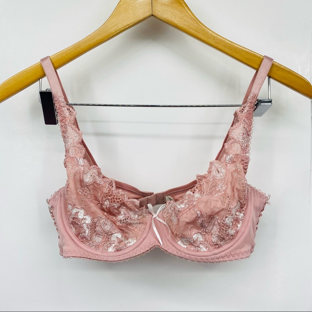 Lepel Pink Lace Underwire Bra 34B
